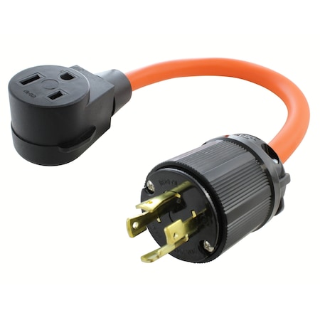 Ac Works Plug Adapter, STW, 6-50R, L15-30P, 1.5 ft., Orange WDL1530650-018